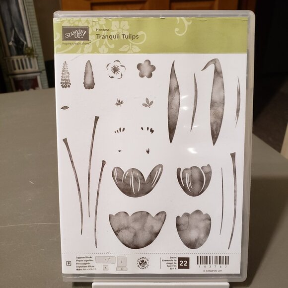Stampin' Up! 'TRANQUIL TULIPS' Photopolymer Stamp Set (Used) - Picture 1 of 4